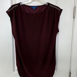 Apt. 9 Women's Deep Burgundy Blouse